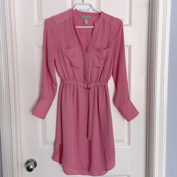 Pink double breasted belted dress - Picture 1 of 6